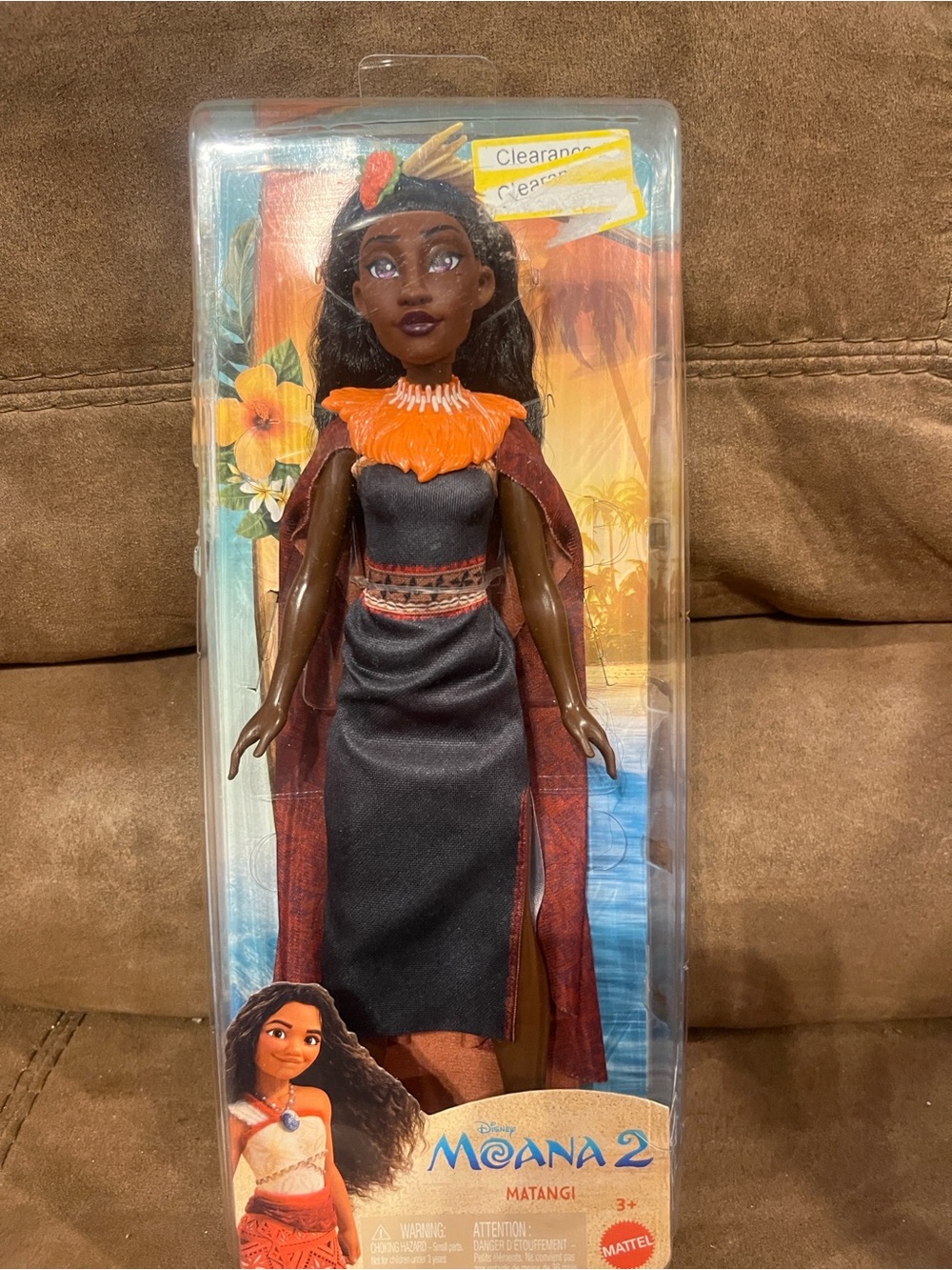 Mattel Moana 2 Matangi Doll in Black and Orange Outfit
